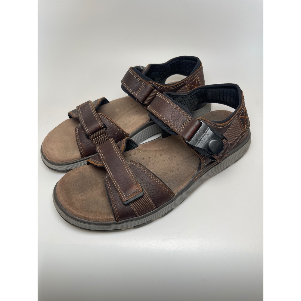 Clarks Unstructured Mens Brown Leather Sandals Size 10 Casual Gorpcore
